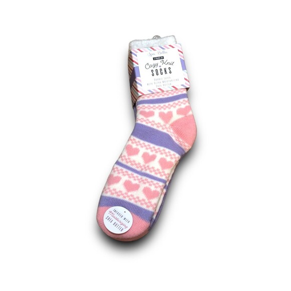 Spa Bella Women's Cozy Knit Double Layer Shea Butter Infused Socks (2 Pairs) - Picture 1 of 3